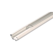 22x12 PVC LED Corner Profile, White, 2 m, Transparent Cover | LVT
