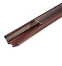 Profil LED PCV 22x12 Corner brązowy 1m Klosz transparentny