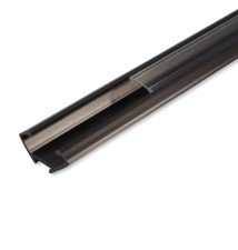 Profil LED PCV 22x12 Corner czarny 2m Klosz transparentny