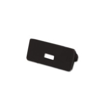 Master LED PVC Slim End Cap with Hole, Black | LVT