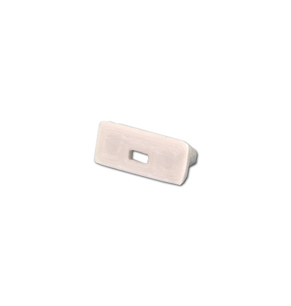 Master LED PVC Slim End Cap with Hole, White | LVT