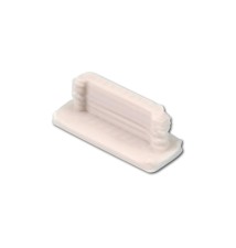 Master LED PVC Slim Solid White End Cap | LVT
