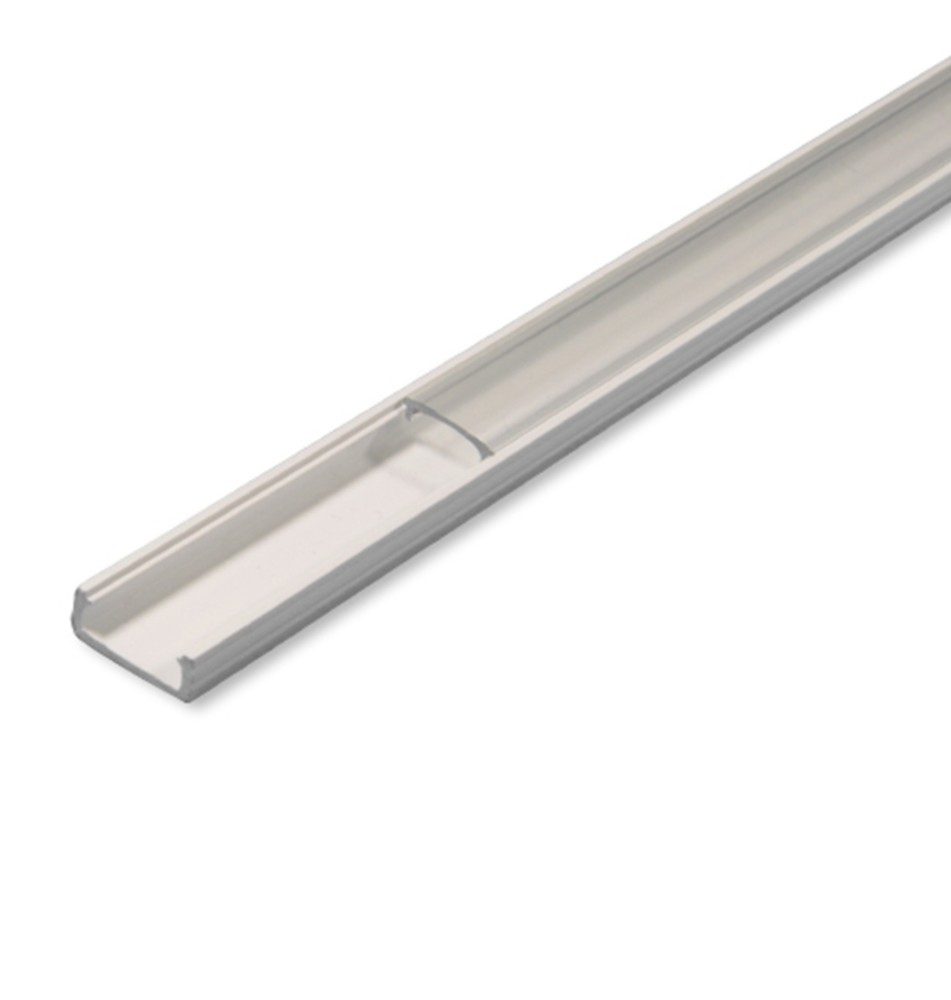 Profil LED PCV 16x7 Slim biały 1m Klosz transparentny | LVT
