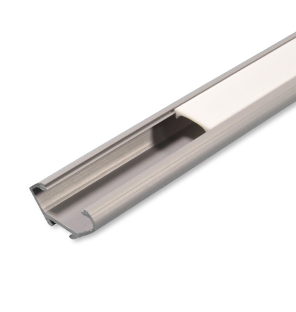 Profil LED PCV 22x12 Corner szary 1m Klosz mleczny