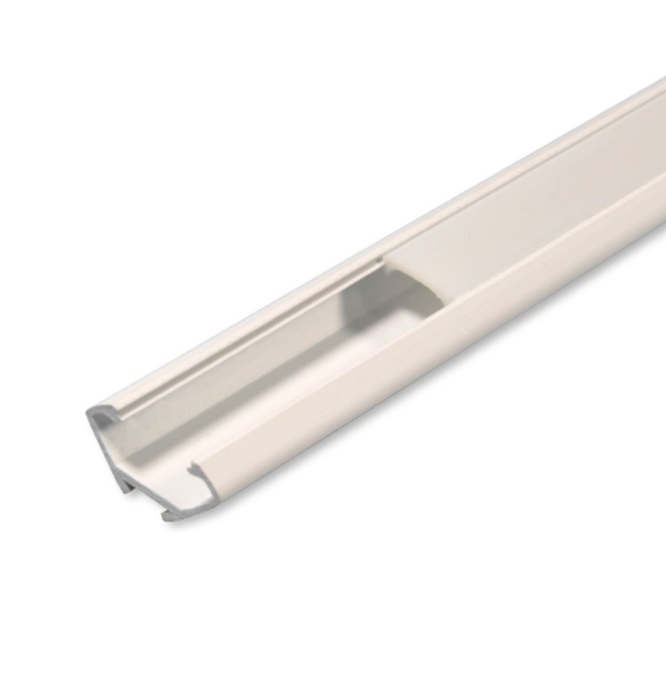 22x12 PVC LED Profile, Corner, White, 2 m, Frosted Cover | LVT