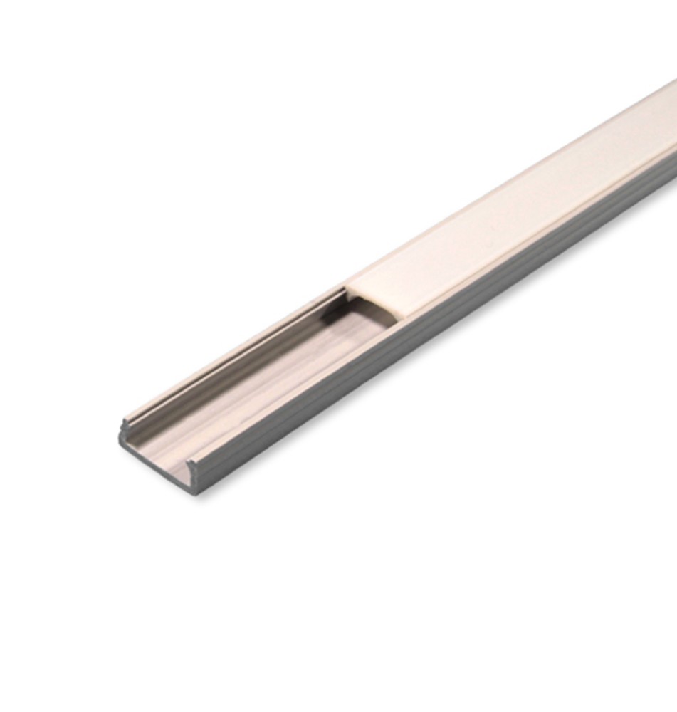 Profil LED PCV 16x7 Slim szary 2m Klosz mleczny | LVT