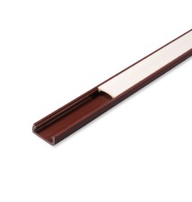 Profil LED PCV 16x7 Slim brązowy 1m Klosz mleczny