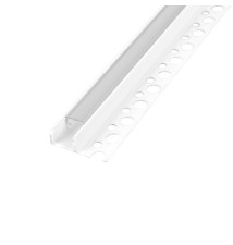 Profil LED PCV 33x12 Wpuszczany glazura biały 2m Klosz transparentny | LVT