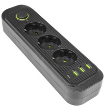 Przedłużacz Modi czarny 3x230V + 3x USB-A 1x USB-C