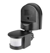 Czujnik ruchu PIR zewnętrzny IP44 czarny