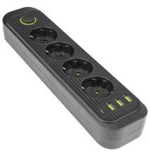Przedłużacz Modi czarny 4x230V + 3x USB-A 1x USB-C