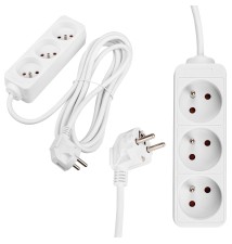 Silo White Extension Cord, 3x230V, 1.5 m | LVT