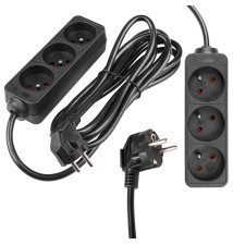 Przedłużacz Silo czarny 3x230V 3m