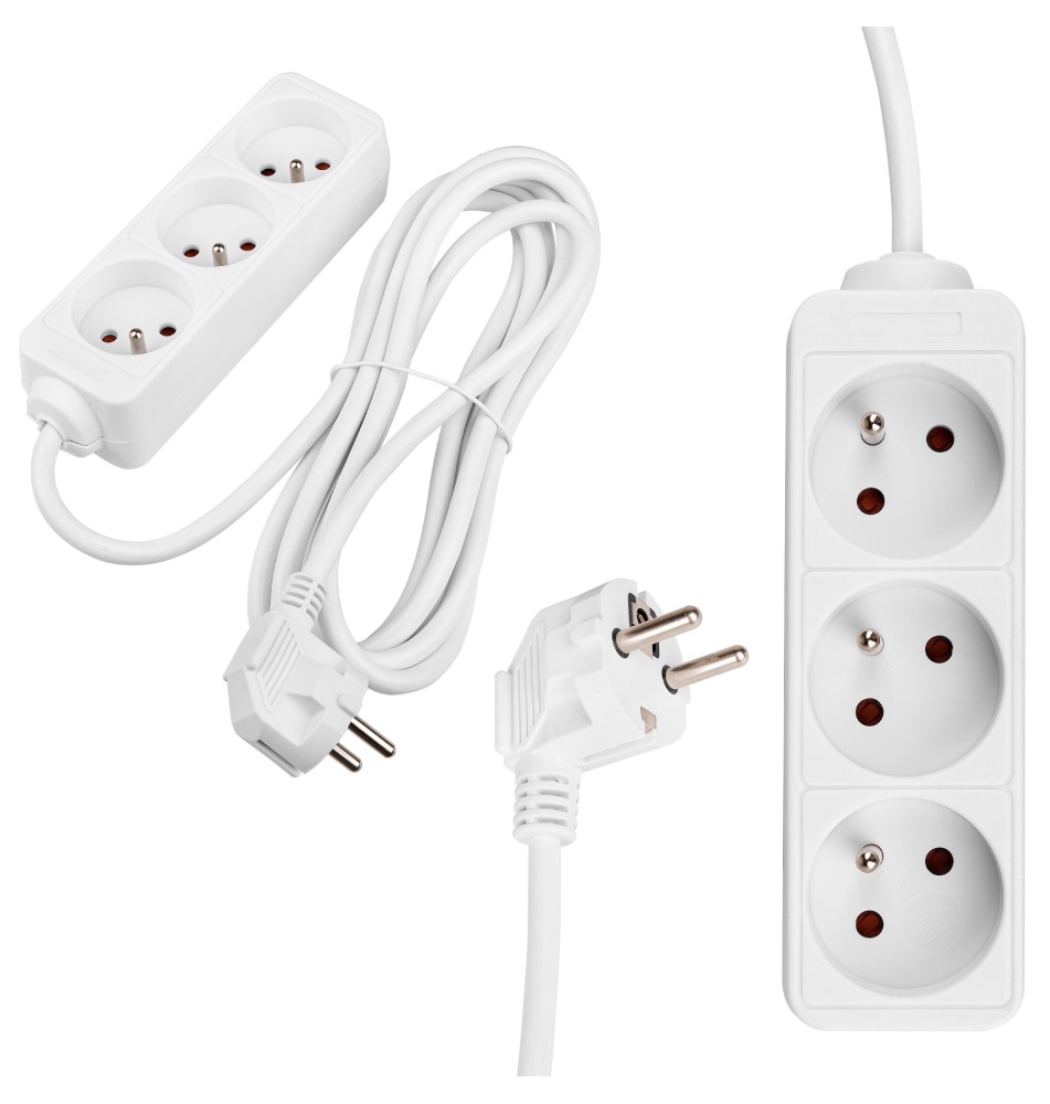 Przedłużacz Silo biały 3x230V 3m