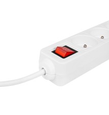 Przedłużacz Silo biały 4x230V 3m włącznik