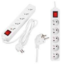 Przedłużacz Silo biały 5x230V 1,5m włącznik