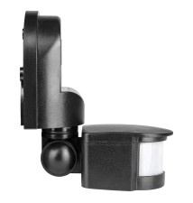 Czujnik ruchu PIR zewnętrzny IP44 czarny