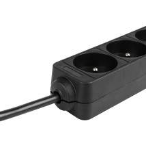 Przedłużacz Silo czarny 3x230V 5m