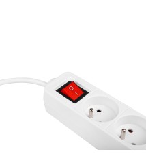 Przedłużacz Silo biały 5x230V 5m włącznik