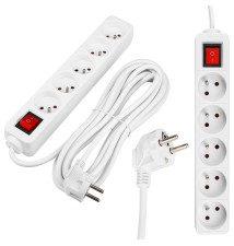 Przedłużacz Silo biały 5x230V 5m włącznik