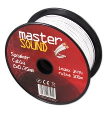 Przewód głośnikowy CU biały 2x0,35