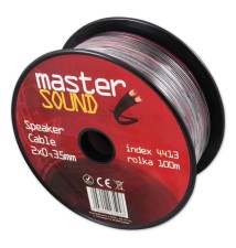 Przewód głośnikowy CU czarny 2x0,35