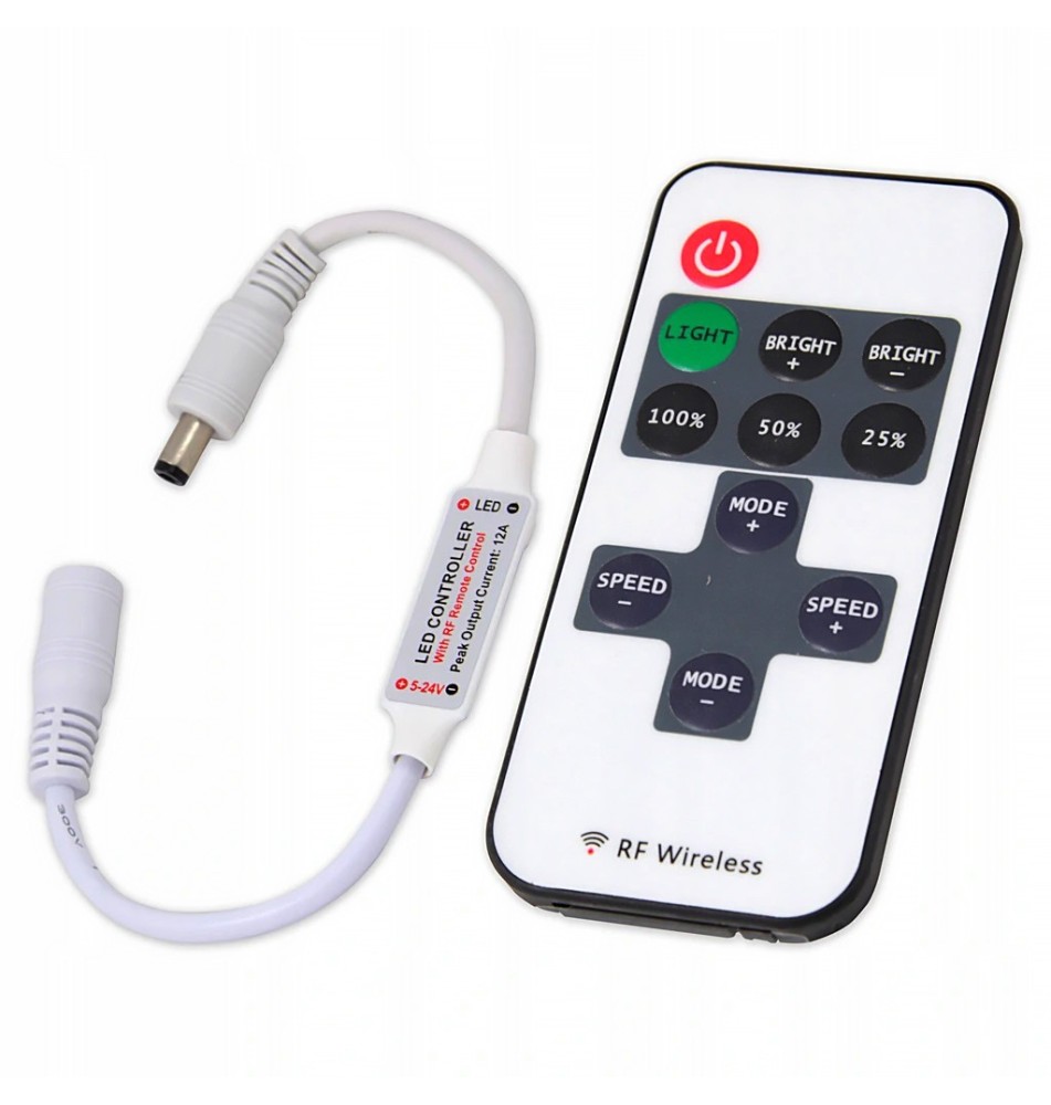 Ściemniacz LED 5-24V 6A mini RF z pilotem DC