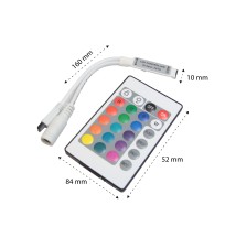 IR 6A Mini RGB LED Controller with 24 Buttons | LVT