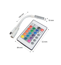 Sterownik LED RGB IR 6A Mini 24 przyciski