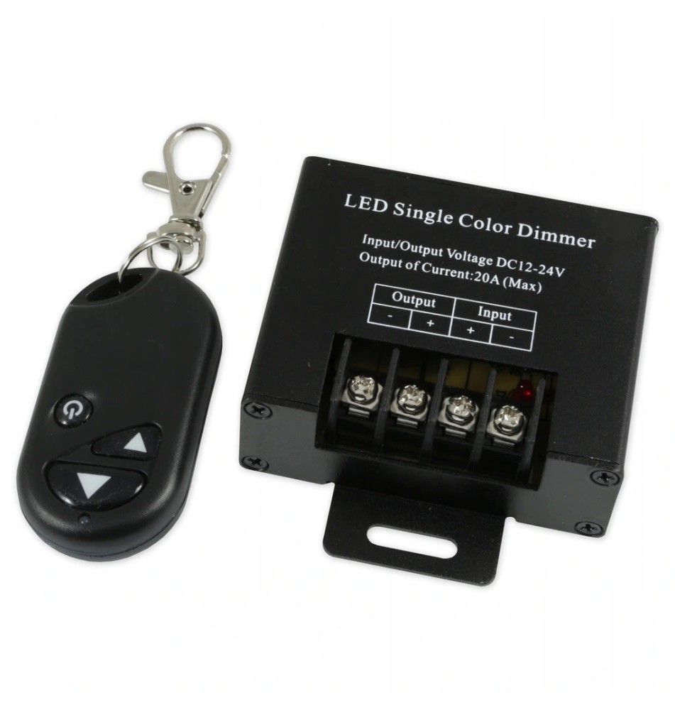 Ściemniacz LED 12V 20A RF z pilotem | LVT