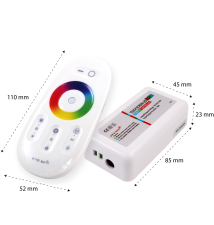 Sterownik LED RGB RF dotykowy 216W 12/24V + Pilot