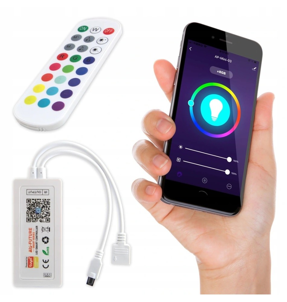 Sterownik LED RGB IR Smart Tuya 6A 5-24V