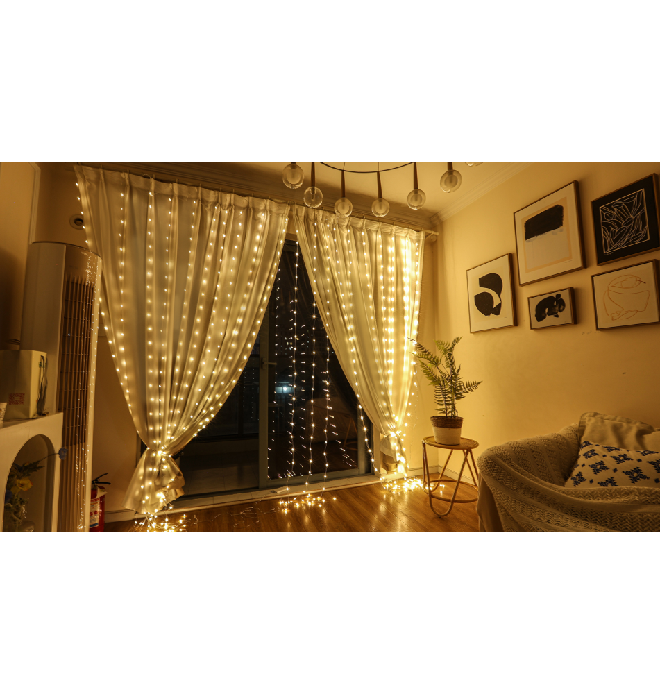 Kurtyna LED USB 5V 300 LED 3x3m pilot 2700K