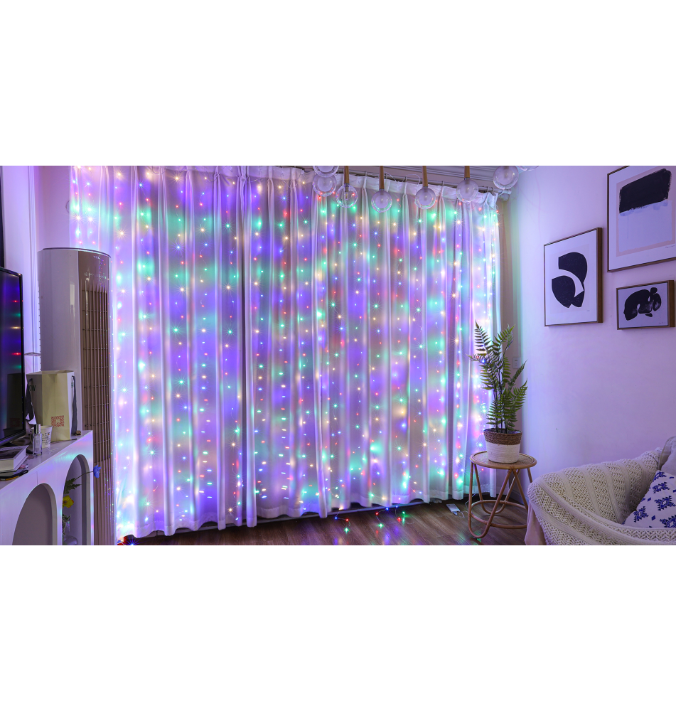 Kurtyna LED USB 5V 300 LED 3x3m pilot RGB