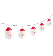 Łańcuch LED świąteczny mikołaje 10 LED 1,6m 2700K