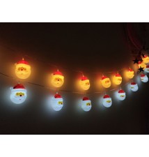 Łańcuch LED świąteczny mikołaje 10 LED 1,6m 2700K