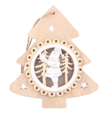 11.5 cm Wooden LED Christmas Ornament, Type 1, 2700K | LVT