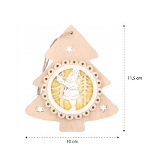 Zawieszka LED świąteczna drewniana 11,5cm typ 1 2700K | LVT