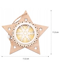 Zawieszka LED świąteczna drewniana 11,5cm typ 2 2700K | LVT