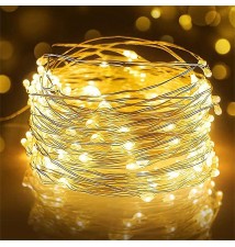 Łańcuch LED świąteczny 3xAA 100 LED 10m 2700K