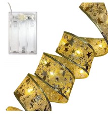 Łańcuch LED świąteczny wstążka AA 50LED 5m 2700K