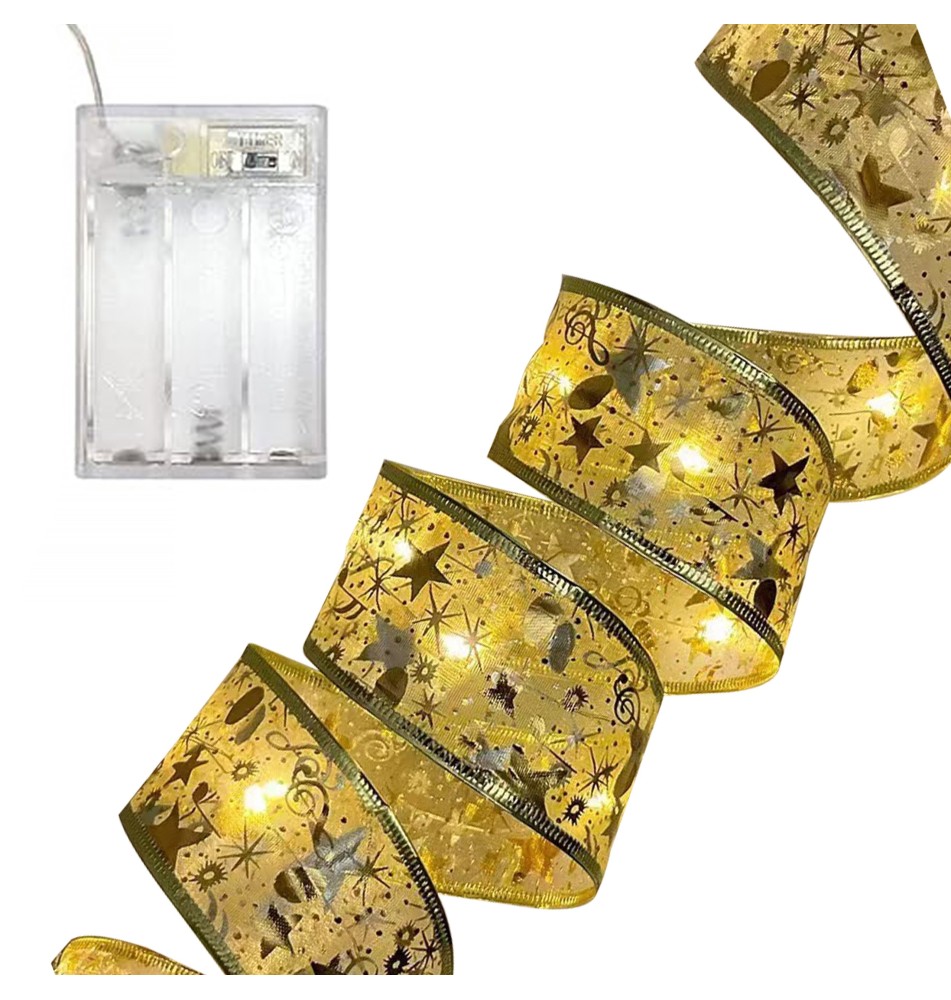 Łańcuch LED świąteczny wstążka AA 50LED 5m 2700K