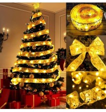 Łańcuch LED świąteczny wstążka AA 50LED 5m 2700K