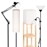 Floor lamps with replaceable light sources